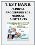 test bank for clinical procedures for medical assistants 10th edition bonewit west 2024