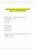 Amazon driving &ndash; questions and answers grade a&plus; -latest exam pack