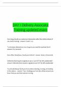 DAY 1 Delivery Associate Training updated exam 