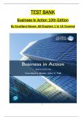 Test Bank for Business in Action 10th Global Edition by Bovee & Thill&comma; All 1-16  Chapters Covered &comma;Latest Edition&comma; ISBN&colon;9781292721651