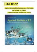 Test Bank For Applied Statistics II Multivariable and Multivariate Techniques&comma; 3rd Edition by Rebecca Warner  All 1-17 Chapters Covered &comma;Latest Edition&comma; ISBN&colon;9781544398723