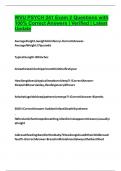 WVU PSYCH 241 Exam 2 Questions with 100&percnt; Correct Answers &vert; Verified &vert; Latest Update