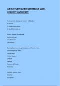 AIMC STUDY GUIDE QUESTIONS WITH CORRECT ANSWERS&excl;&excl;