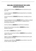 NURS 3366- PATHOPHYSIOLOGY TEST 2 WITH COMPLETE SOLUTION