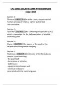 CPO WAKE COUNTY EXAM WITH COMPLETE  SOLUTIONS