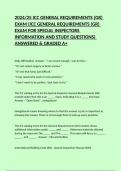 2024&sol;25 ICC GENERAL REQUIREMENTS &lpar;GR&rpar; EXAM &lpar;ICC GENERAL REQUIREMENTS &lpar;GR&rpar; EXAM FOR SPECIAL INSPECTORS INFORMATION AND STUDY QUESTIONS&rpar; ANSWERED & GRADED A&plus;