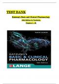 Test Bank For Basic and Clinical Pharmacology 16th Edition by Bertram G&period; Katzung&vert;&vert;ISBN NO-10&comma;1260463303&vert;&vert;ISBN NO-13&comma;978-1260463309 &vert;&vert;chapter 1-15&vert;&vert;Complete Guide A&plus;&plus;