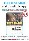 Test bank for animal behavior 11th edition rubenstein full chapter 2024&period;
