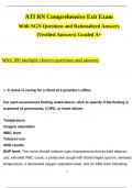 ATI RN Comprehensive Exit Exam With NGN Questions and Rationalized Answers 2023&sol;2024 &lpar;Verified Answers&rpar; Graded A&plus;