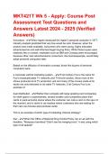 MKT421T Wk 5 - Apply  Course Post Assessment Test Questions and Answers Latest 2024 - 2025 &lpar;Verified Answers&rpar;
