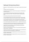 Nightingale Pathophysiology Midterm EXAM NEWEST&comma; 2024&sol; 2025&comma; ACTUAL EXAM  QUESTIONS AND CORRECT DETAILED ANSWERS &vert;ALREADY GRADED A