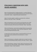PTHA EXAM 4 QUESTIONS WITH 100&percnt; SOLVED ANSWERS&excl;&excl;