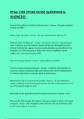 PTHA 1301 STUDY GUIDE QUESTIONS & ANSWERS&excl;&excl;