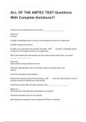 ALL OF THE AMTEC TEST Questions With Complete Solutions&excl;&excl;&excl;