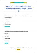 COUC 521 Assessment in Counseling Questions and Correct Verified Answers
