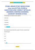 EXAM 1 BRAIN STORY MODS EXAM  2024-2025 ACTUAL EXAM 55  QUESTIONS AND CORRECT DETAILED  ANSWERS &lpar;VERIFIED ANSWERS&rpar;  &vert;ALREADY GRADED A PASS