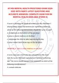 ATI RN MENTAL HEALTH PROCTORED EXAM 2024- 2025 WITH NGN'S LATEST QUESTIONS AND ACCURATE ANSWERS&colon; COMPLETE EXAM FOR RN MENTAL HEALTH 2024-2025 &lpar;FORM A&rpar;
