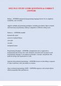 D522 WGU STUDY GUIDE QUESTIONS & CORRECT  ANSWERS