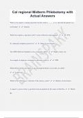 Cal regional Midterm Phlebotomy with  Actual Answers