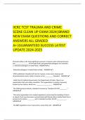 IICRC TCST TRAUMA AND CRIME SCENE CLEAN UP EXAM 2024&vert;BRAND NEW EXAM QUESTIONS AND CORRECT ANSWERS ALL GRADED A&plus;&vert;GUARANTEED SUCCESS LATEST UPDATE 2024-2025