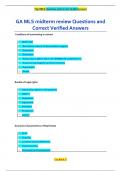 GA MLS midterm review Questions and  Correct Verified Answers