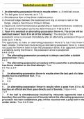 Ihsa basketball test questions and answers 100&percnt; correct