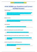 HVAC BOMA 501 Questions and Correct  Verified Answers