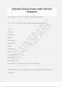 Arizona Civics Exam with Correct Answers