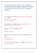 NZ STATE NURSING EXAM WITH VERIFIED  AND DETAILED ANSWERS &vert;&vert; ALREADY GRADED  A&plus; &vert;&vert; GUARANTEED PASS &vert; LATEST VERSION  2024&sol;2025