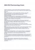 HESI RN Pharmacology Exam with correct answers 2024  GRADED A&plus; 