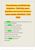 ONS&sol;ONCC CHEMOTHERAPY&comma; BIOTHERAPY CERTIFICATION BUNDLED EXAMS&colon;&colon;&colon;&colon; QUESTIONS AND CORRECT ANSWERS &vert; LATEST UPDATE 2024&sol;2025