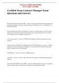 Certified Texas Contract Manager Exam Questions and Answers