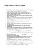 HazMat Tech 1 - Study Guide QUESTIONS AND CORRECT DETAILED ANSWERS WITH RATIONALES 2025&sol;2026 &lpar;VERIFIED ANSWERS&rpar; &vert;ALREADY GRADED A&plus;