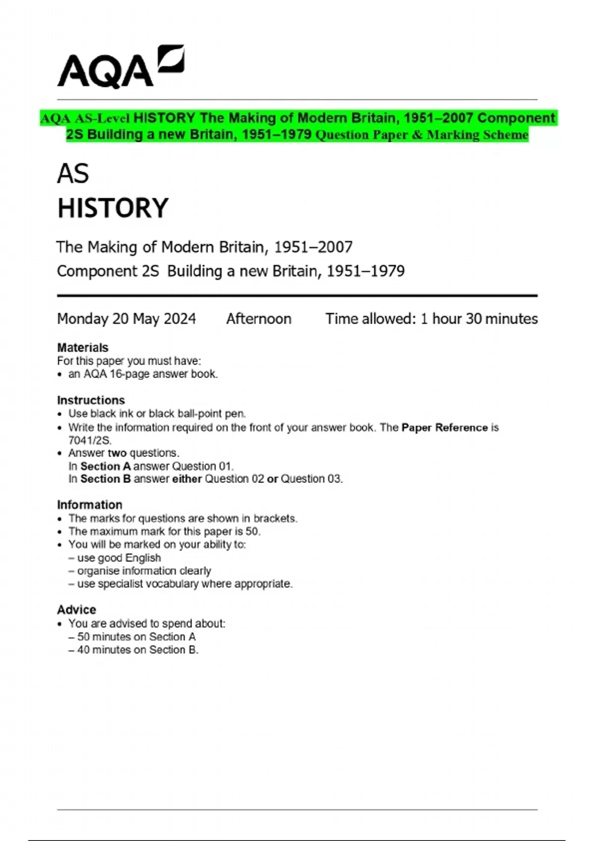 aqa-as-level-history-the-making-of-modern-britain-1951-2007-component