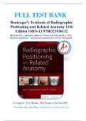 Test Bank For Textbook of Radiographic Positioning and Related Anatomy 11th Edition by John Lampignano & Leslie E&period; Kendrick