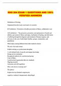 NSG 204 EXAM 1 QUESTIONS AND 100&percnt; VERIFIED ANSWERS