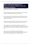 NR547 Differential Diagnosis in Psychiatric-Mental Health across the Lifespan Practicum