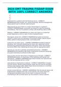 2024 EMT TRAUMA FISDAP EXAM WITH 100&percnt; CORRECT ANSWERS