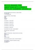 NCCCO RIGGER TEST QUESTIONS WITH CORRECT DETAILED ANSWERS GRADED A&plus; 