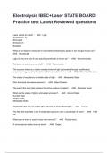 Electrolysis IBEC&plus;Laser STATE BOARD Practice test Latest Reviewed questions