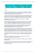2024 EMT TRAUMA FISDAP EXAM WITH 100&percnt; CORRECT ANSWERS