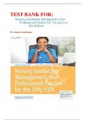 Nursing Leadership&comma; Management&comma; And Professional Practice For The Lpn&sol;Lvn&period; &lpar;Six Edition&rpar; latest update
