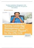 Nursing Leadership&comma; Management&comma; And Professional Practice For The Lpn&sol;Lvn&period; &lpar;Six Edition&rpar;  By Tamara R&period; Dahlkemper latest update