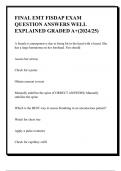 FINAL EMT FISDAP EXAM  QUESTION ANSWERS WELL  EXPLAINED GRADED A&plus;&lpar;2024&sol;25&rpar;