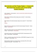 Basic Nutrition and Diet Therapy Chapter 1 - 3 Assessment Test&sol; Actual Exam Questions with Correct Verified Answers&sol; Graded A&plus;