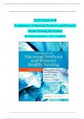 TEST BANK For Foundations of Maternal-Newborn and Women's Health Nursing 8th Edition by Sharon Smith Murray&comma; Emily Slone McKinney&comma; Complete Chapter 1 - 28&comma; Newest Version