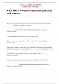 CTR 156CT Propane Final Exam Questions and answers