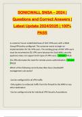 SONICWALL SNSA &ndash; 2024 &vert; Questions and Correct Answers &vert; Latest Update 2024&sol;2025 &vert; 100&percnt; PASS