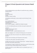 Chapter 12 Exam Questions and Answers Rated A&plus;