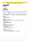 AQA A-level HISTORY Component 1E Russia in the Age of Absolutism and Enlightenment&comma; 1682&ndash; 1796 MAY 2024 Question Paper and Mark Scheme
